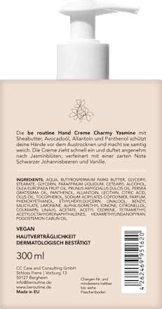 Handcreme Charmy Yasmine, 300 ml BE ROUTINE