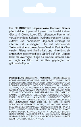 Lippenmaske Coconut Breeze, 17 g