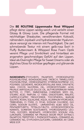 Lippenpflege Lippenmaske Rosé Whip, 17 g