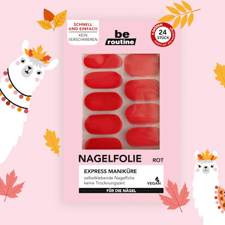 Nagelfolien Express Maniküre rot, 24 St BE ROUTINE