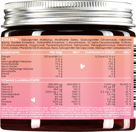 Haarvitamine Ah-Mazing Hair Vitamin Biotin, zuckerfrei (45 St), 112,5 g Bears with benefits