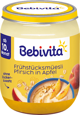 Frucht & Getreide Frühstücksmüsli Apfel-Pfirsch, ab dem 10.Monat, 160 g
