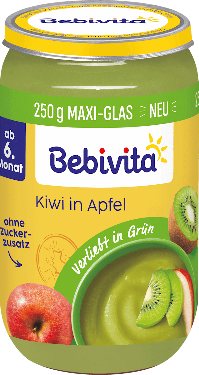 Bebivita Früchte Kiwi in Apfel ab dem 6. Monat, 250 g