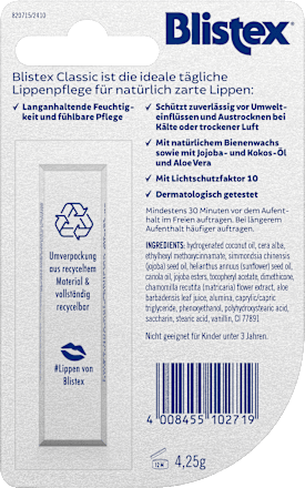 Lippenpflege Classic LSF 10, 4,25 g