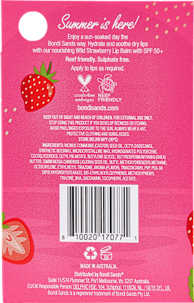 Lip Balm Strawberry LSF 50+, 10 g