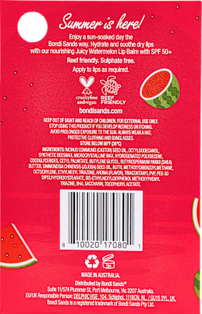 Lip Balm Watermelon LSF 50+, 10 g