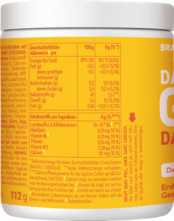 BRAINEFFECT Daily Gut Darm Pulver Erdbeer-Geschmack, 112 g