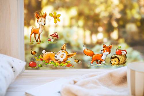 Fensterbild Waldszene (DIN A4), 1 St BRAUNS-HEITMANN