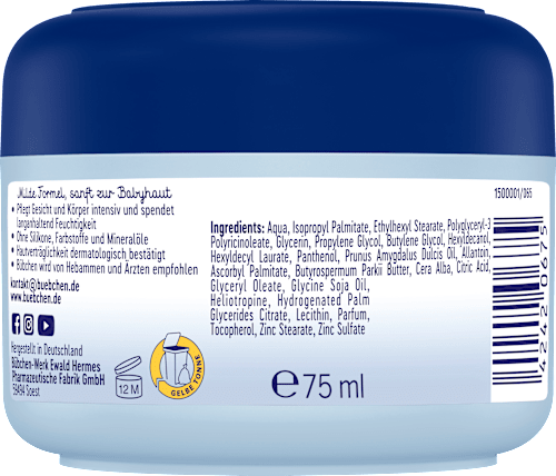 Baby Pflegecreme sensitiv, 75 ml