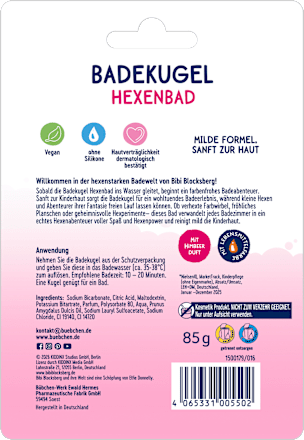 Kinder Badezusatz Badekugel Hexenbad Bibi Blocksberg, 85 g