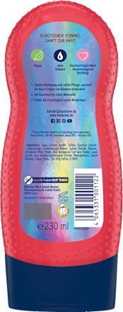 Kinder Shampoo & Duschgel Himbeerspaß, 230 ml
