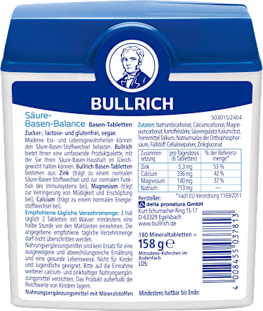 Säure-Basen-Balance Basentabletten 180 St., 158 g