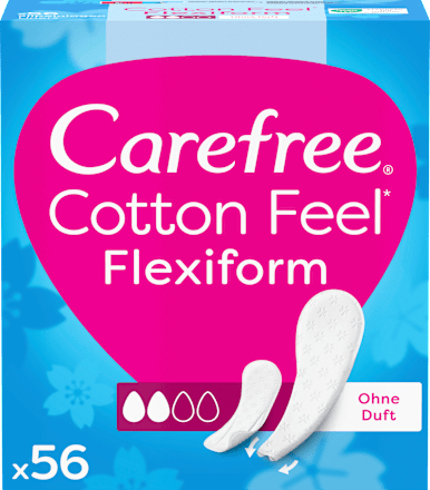 Cotton Feel Flexiform ongeparfumeerde inlegkruisjes, 56 stuks
