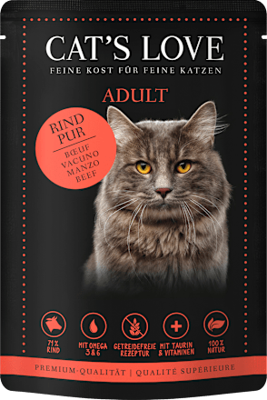 Nassfutter Katze Rind Pur in Gelee, 85 g