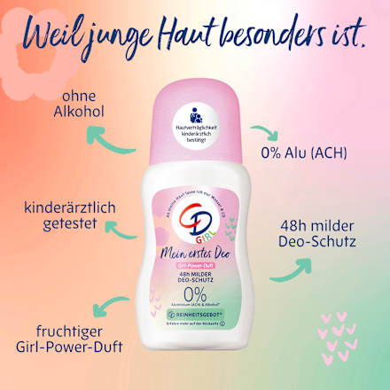 Deo Roll-on Mädchen, Mein erstes Deo, 50 ml