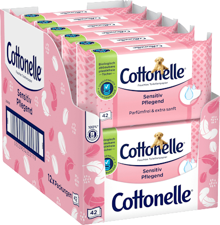 Feuchtes Toilettenpapier Sensitiv Pflegend, 42 St