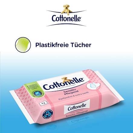 Vochtig Toiletpapier Gevoelig Verzorgend, 42 stuks