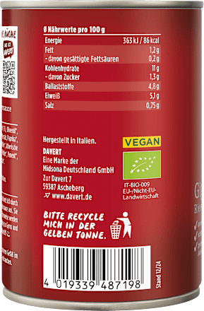 Gigantes Bohnen in Tomatensoße, 400 g