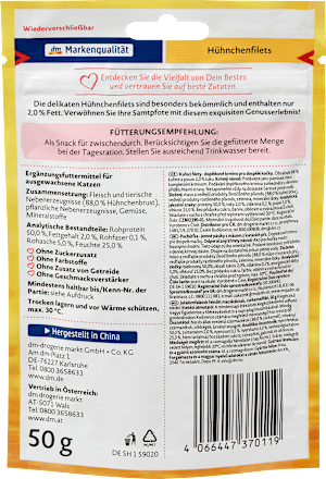 Kattenlekkernijen Kipfilets, Exquisit, 50 g