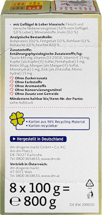 Nat kattenvoer met gevogelte, multipack (8 x 100 g), 800 g