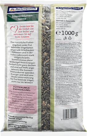 Vogelfutter Sonnenblumenkerne, 1 kg