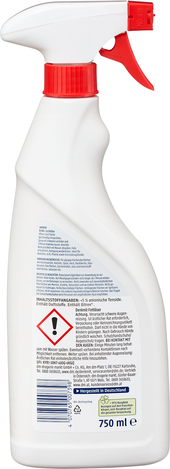 Denkmit Fettlöser Power-Formel, 750 ml