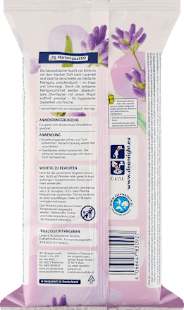 Feuchte Allzwecktücher Lavendel, 80 St Denkmit