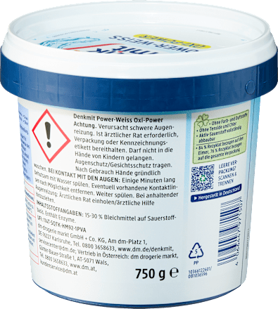 Fleckenentferner Pulver Oxi Power Weiss, 750 g