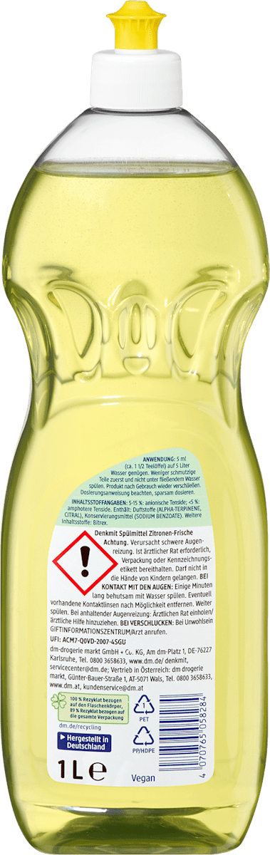 Denkmit Spülmittel Zitronenfrische, 1 l