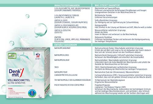 Wasmiddelpoeder Ultra Sensitive, 20 Wl