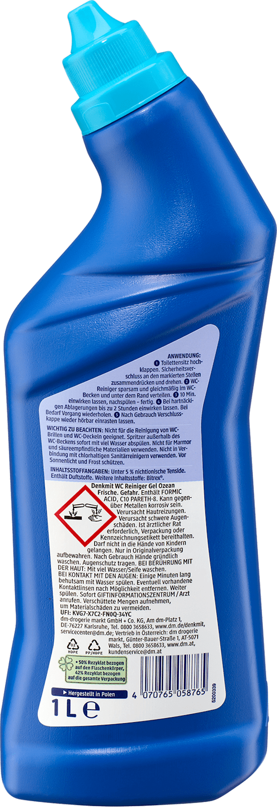 Denkmit WC-Reiniger Ozeanfrische, 1 l