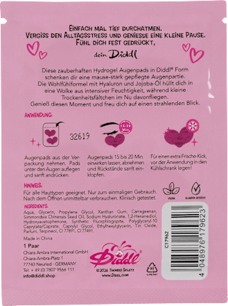 Augenpads Diddl Hydrogel Hyaluron & Jojobaöl (1 Paar), 2 St
