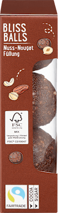 Bliss Balls, Nuss-Nougatfüllung, 60 g