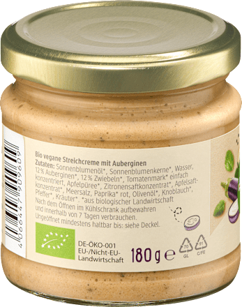 Brotaufstrich, Streichcreme Aubergine, 180 g