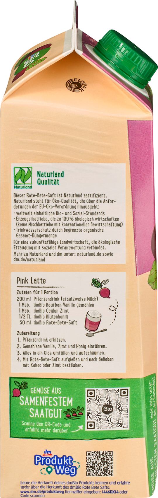 dmBio Direktsaft, Rote Bete, 1 l