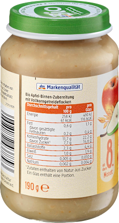 Frucht & Getreide Apfel-Birne mit Dreikorn ab dem 8. Monat, 190 g