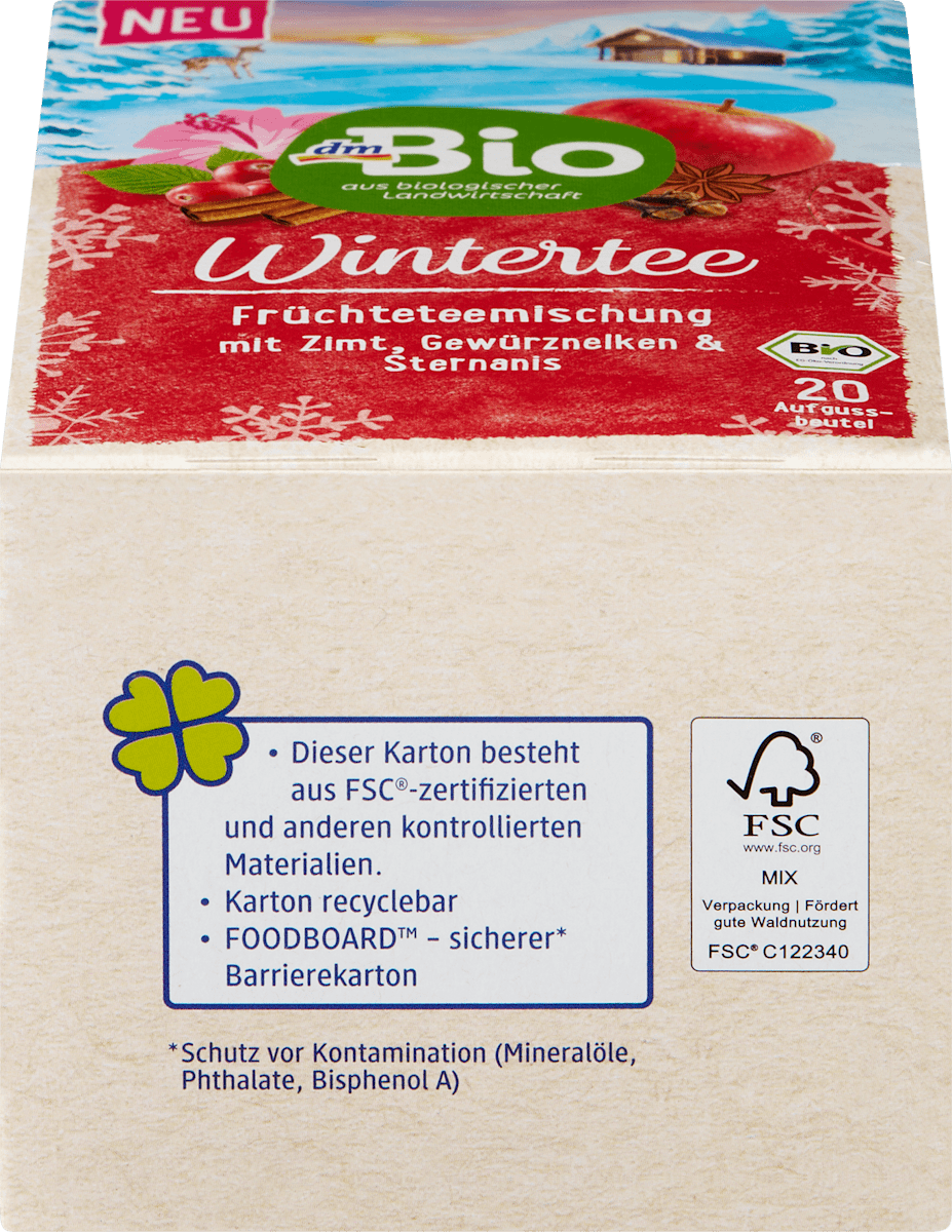 dmBio Früchtetee, Wintertee (20 Beutel), 40 g