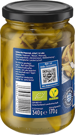 Grüne Peperoni, scharf, 170 g