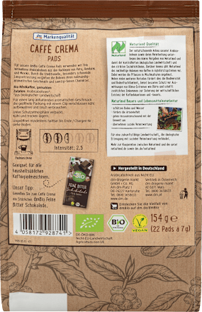 Koffie, Caffè Crema Pads, 154 g