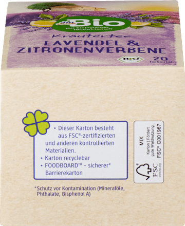 Kräutertee Lavendel & Zitronenverbene (20 Beutel), 40 g