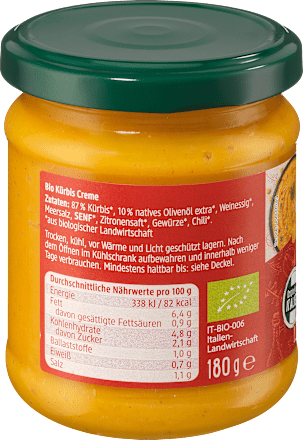 Kürbiscreme mit Olivenöl, 180 g