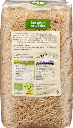 Langkornreis Vollkorn, 1.000 g