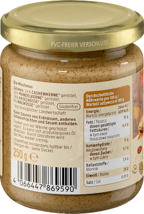 Mischmus aus vier Nusssorten, 250 g