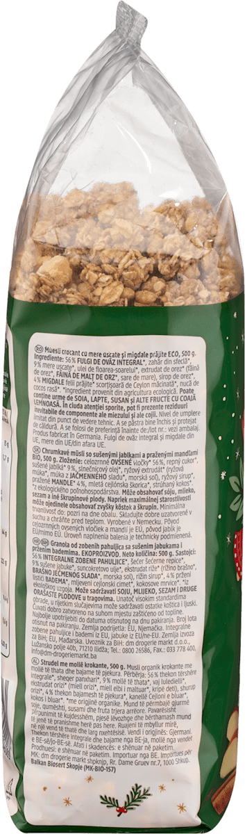 dmBio Müsli Crunchy, Apfelstrudel, 500 g