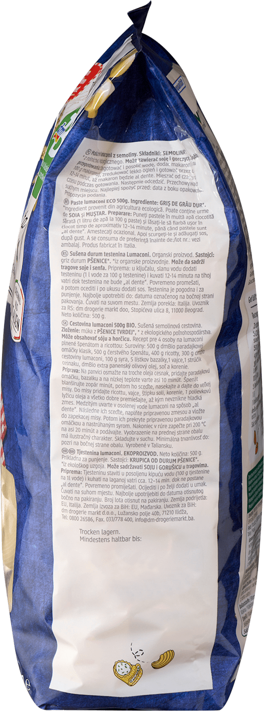 dmBio Pasta Lumaconi, 500 g