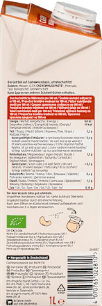 Pflanzendrink, Cashew natur, 1 l