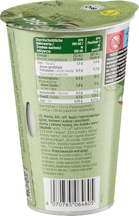 Pflanzendrink, Matcha mit Reis-Kokos, 230 ml