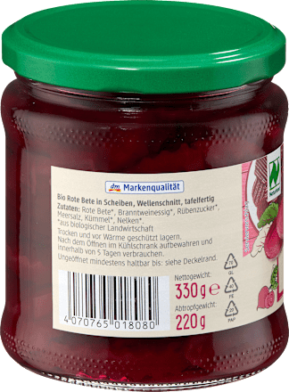 Rote Bete in Scheiben, 220 g