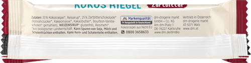 Schokoriegel, Zartbitter Kokos, 40 g