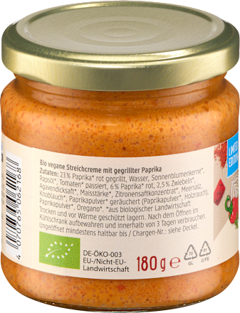 Streichcreme Gegrillte Paprika, 180 g